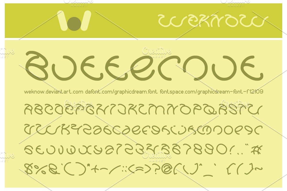 Graphic Dream font preview 3