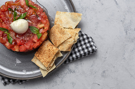Tomato Carpaccio Salad, a Food & Drink Photo by huertas19