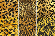 Gold Graffiti Seamless Patterns, a Pattern Graphic by PrintablesByFranklyn (Thumbnail 4 of 4)