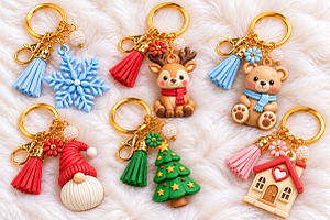 Christmas Keychain 3D STL File, an Object 3D Model by Layerology