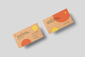 Kraft Paper Business Card Mockups