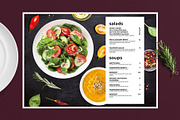 Landscape Restaurant Menu Template, a Flyer Template by BrandPacks (Thumbnail 3 of 4)