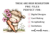Whimsical Easter Highland Cow Clipar, an Illustration by DreamPrint404 (Thumbnail 6 of 6)