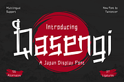 Qasengi | Japan font, a Serif Font by twinstd (Thumbnail 1 of 13)
