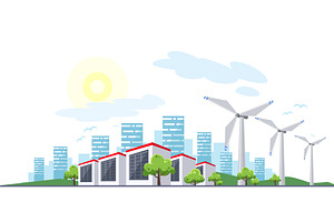 Clean electric energy concept, an Illustration by Things for designers