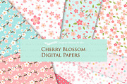 Cherry Blossom Flower Set, an Illustration by Mia's Graphic Design (Thumbnail 7 of 9)