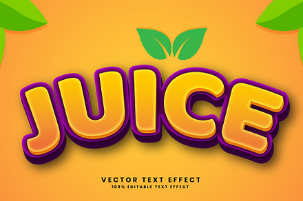 Juice Vector 3d Text Effect Style
