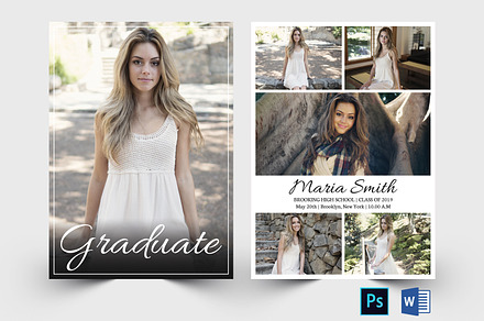 Graduation Announcement Template, a Card Template by Designscozy
