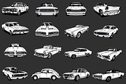 Classic Car Vector Pack vol 2, a Transportation Illustration by The BolzStudio (Thumbnail 8 of 10)