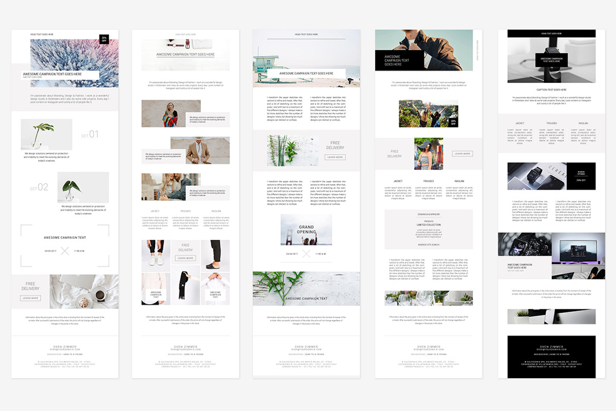 Clean E-newsletter Pack, an Email Template by Swiss_cube (Photo 2 of 7)