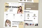 Elliot - Portfolio Landing Page, a Landing Page Template by twinstd (Thumbnail 4 of 5)