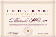 Burgundy Award Certificate Template, a Stationery Template by DesignerCandies (Thumbnail 2 of 4)