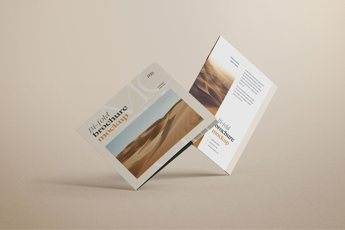 Bifold Square Brochure Mockup Set, a Print Template by mockupatelier (Photo 8 of 13)