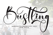 Bustling | Script Font