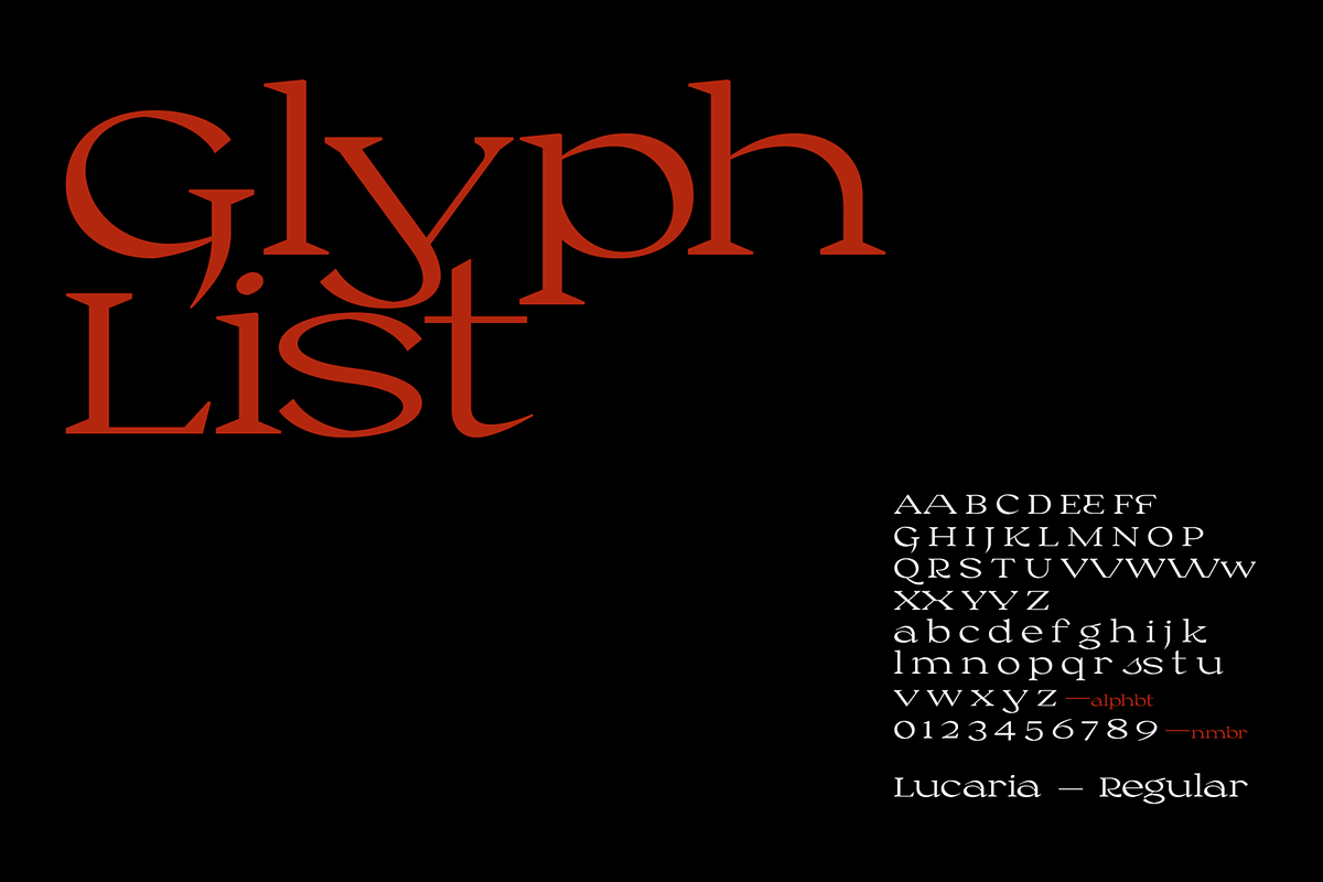 Lucaria - Display Serif Familia, a Serif Font by Jehoo Creative (Photo 8 of 11)