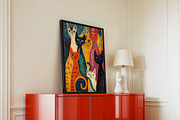 Henri Matisse Cat Wall Art Print, a Decorative Illustration by elfy creative (Thumbnail 3 of 7)