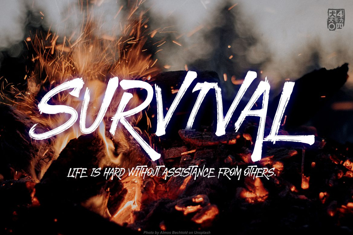 STRONGHOLD Brush font preview 2