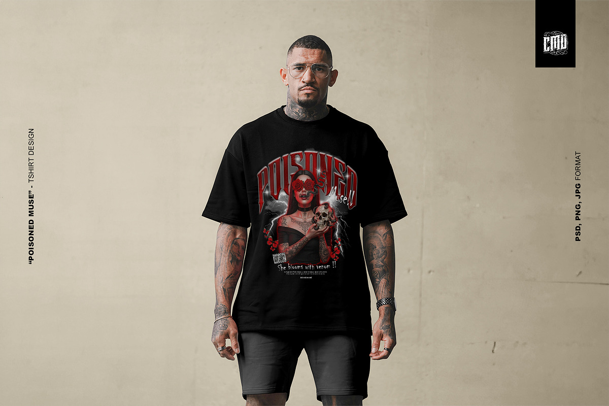 Poisoned Muse – Gothic T-Shirt Art, an Object Graphic by Cmd Project (Photo 9 of 9)