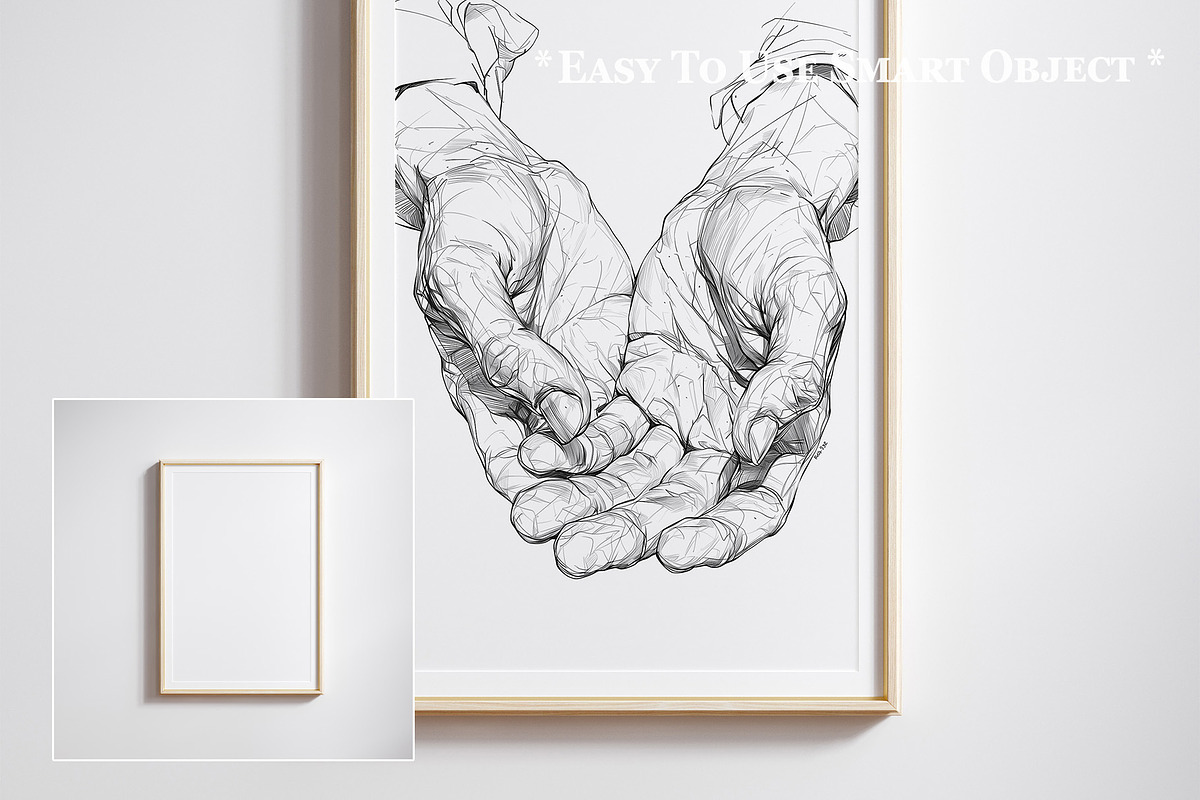 Wooden frame mockup close up, an Advertising Mockup by Artjafara (Photo 4 of 5)