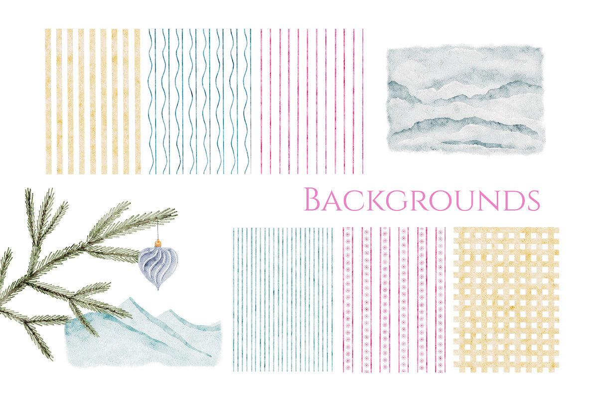 Watercolor Christmas Wonderland, an Object Graphic by Kattypainting (Photo 3 of 6)