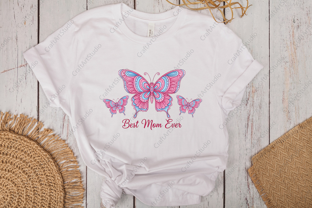 Trendy Best Mom Ever Butterfly PNG, an Illustration by CraftArtStudio (Photo 2 of 4)