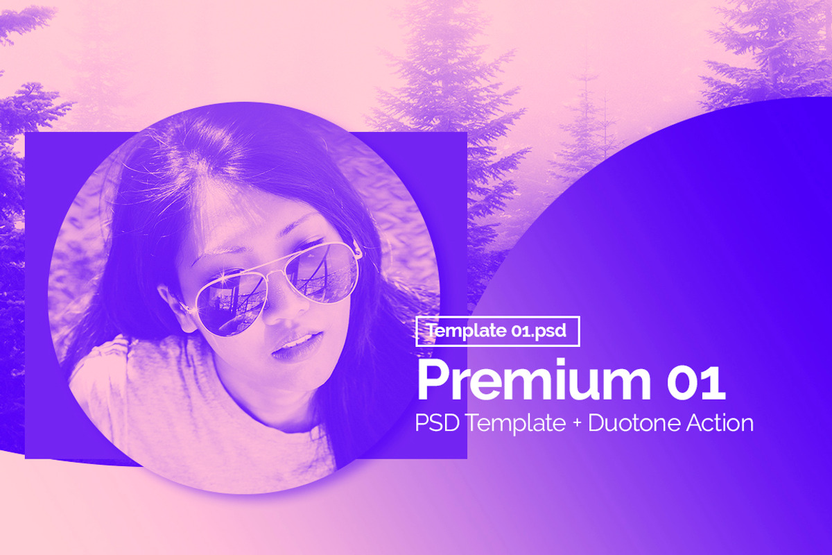 PSD Template Duotone Action preview 3