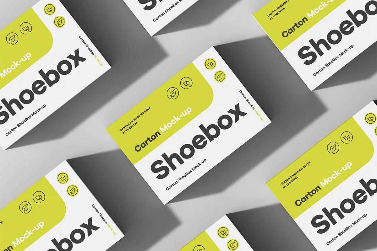 Shoe Box Mock-up, a Packaging Mockup by zippypixelstudio (Photo 5 of 15)