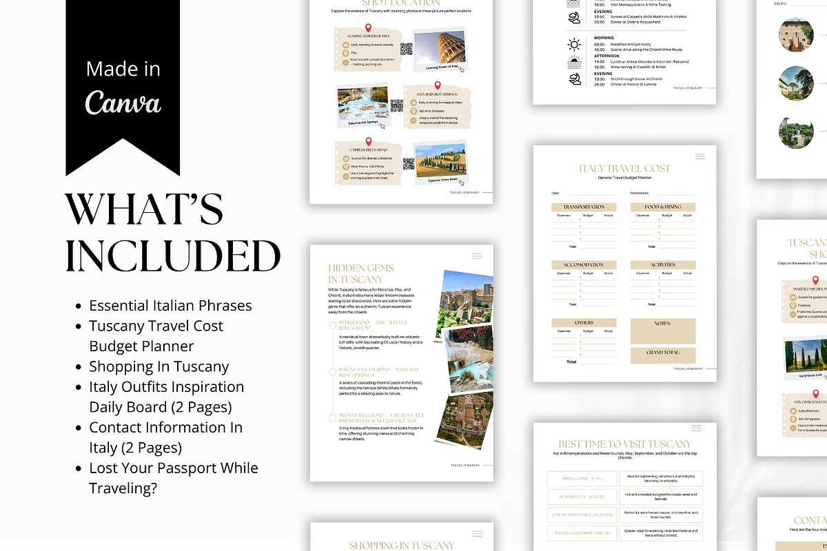 Tuscany Travel Itinerary Template, a Magazine Template by Pulsecolor (Photo 4 of 9)