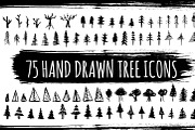 75 Hand Drawn Tree Icons, an Outline Icon by Melanie Peterson (Thumbnail 1 of 4)