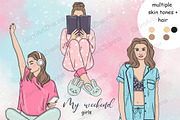 My Weekend Clipart | Girls Planner, a Person Illustration by GlamArtZhanna (Thumbnail 1 of 4)