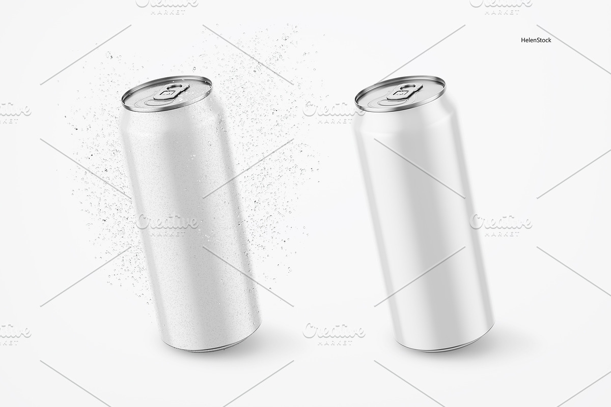 500ml Drink Can with Drops Mockup, a Product Mockup by HelenStock (Photo 8 of 9)