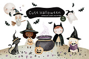 Cute Halloween Watercolor Collection, an Object Graphic by NikiArts (Thumbnail 1 of 7)