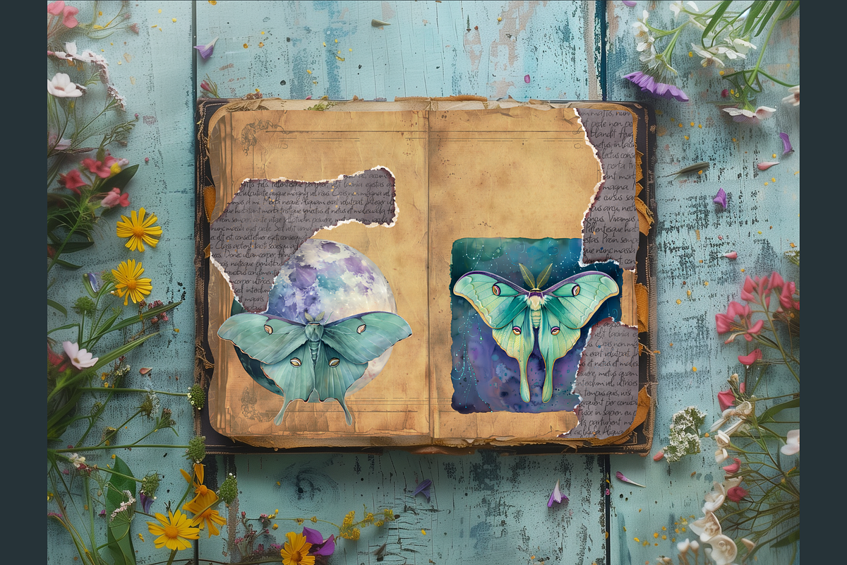 Junk Journal Pages Canva Mock Up, a Marketing Template by Rainbow Makery Design (Photo 5 of 7)