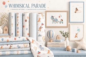 Vintage Circus Watercolor Clipart