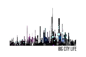 Abstract banner Big city life. Many, an Object Illustration by Nenahliadava Design