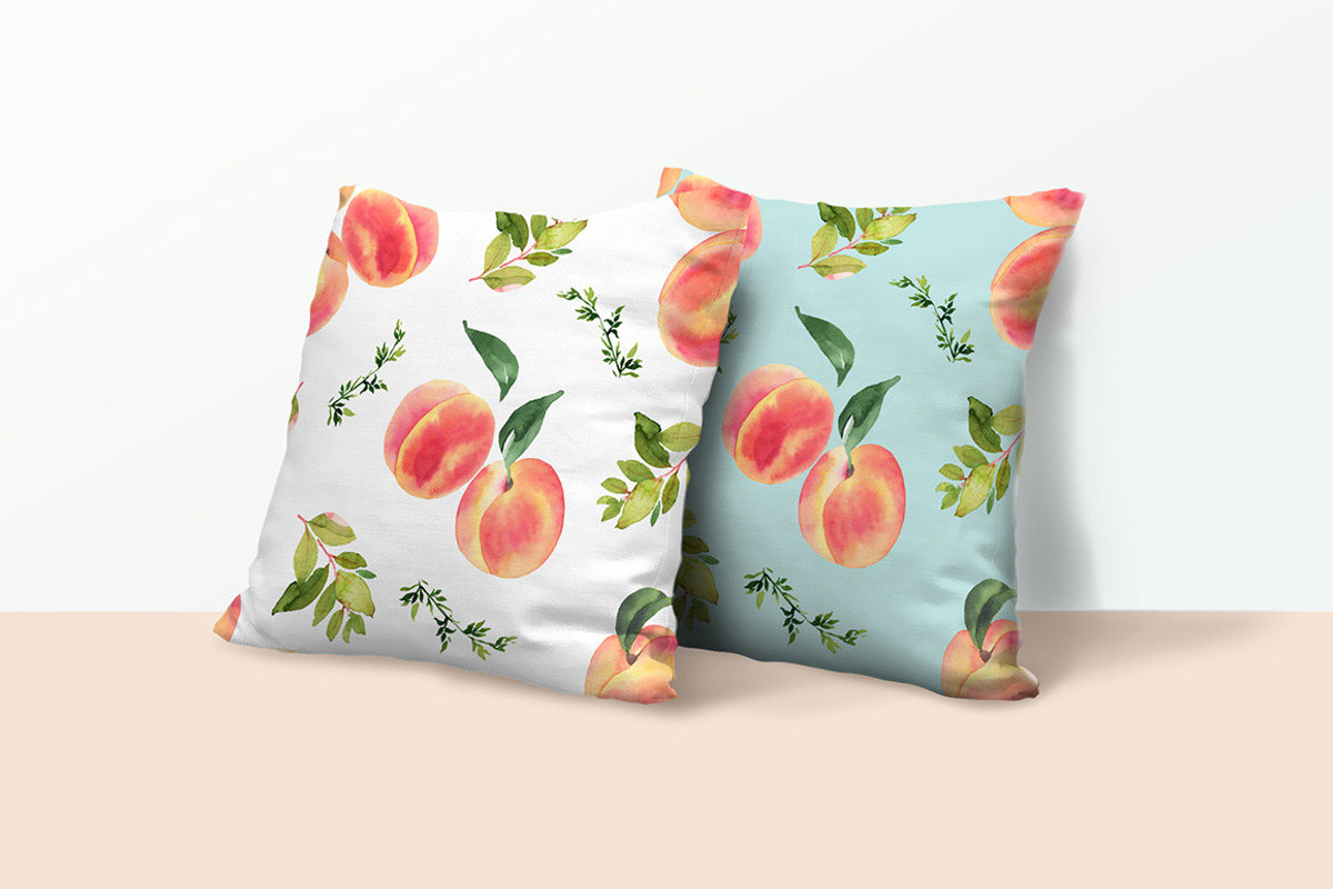 Peaches watercolor clipart, a Food Illustration by AnnelyBlooms (Photo 5 of 6)