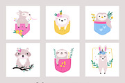 Cute Woodland Animals Vector Set, an Animal Illustration by danceyourlife (Thumbnail 10 of 15)