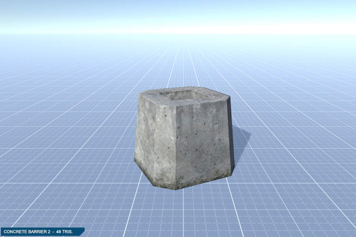 16 Concrete Barriers - Big Pack, an Environmental 3D Model by 3DCaster (Photo 10 of 34)