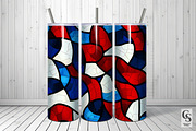 Red Blue Stained Glass Digital Paper, a Pattern Graphic by Creative Store (Thumbnail 2 of 5)