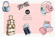Pink Travel girl clipart png, a Person Illustration by Parinaz Wadia Design (Thumbnail 10 of 10)