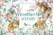Christmas Watercolor Woodland Story, an Animal Illustration by Catherine Wheel (Thumbnail 1 of 29)