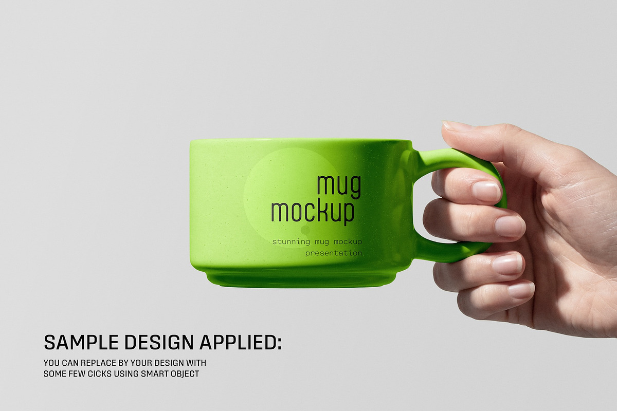 Ceramic Coffee Mug in Hand Mockup, a Cups & Container Mockup by Toasin Studio (Photo 3 of 4)