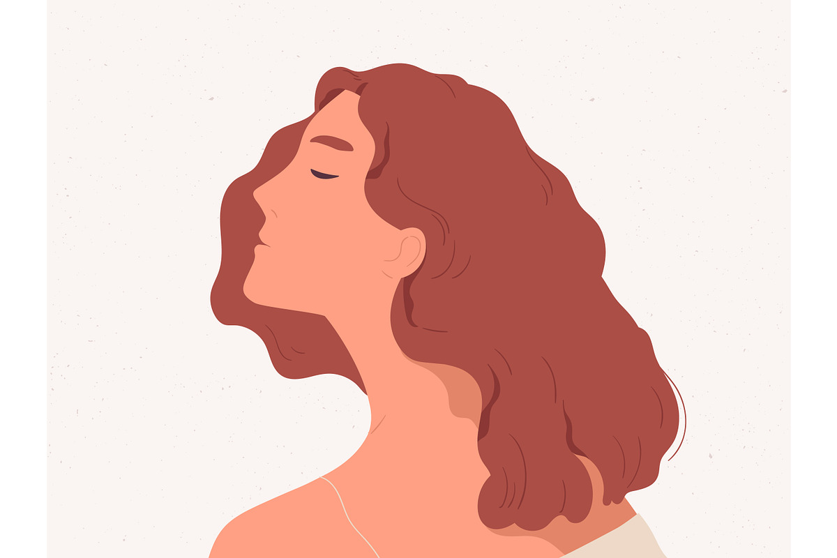 Dreaming woman portrait, a Person Illustration by Good Studio (Photo 1 of 2)