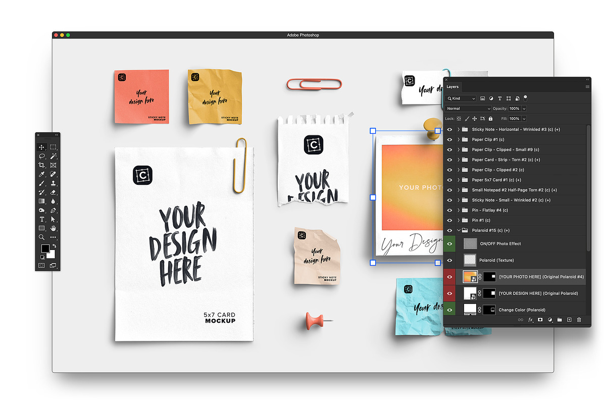 Saffron Card & Photo Notes Editable, an Advertising Mockup by Custom Scene (Photo 7 of 10)