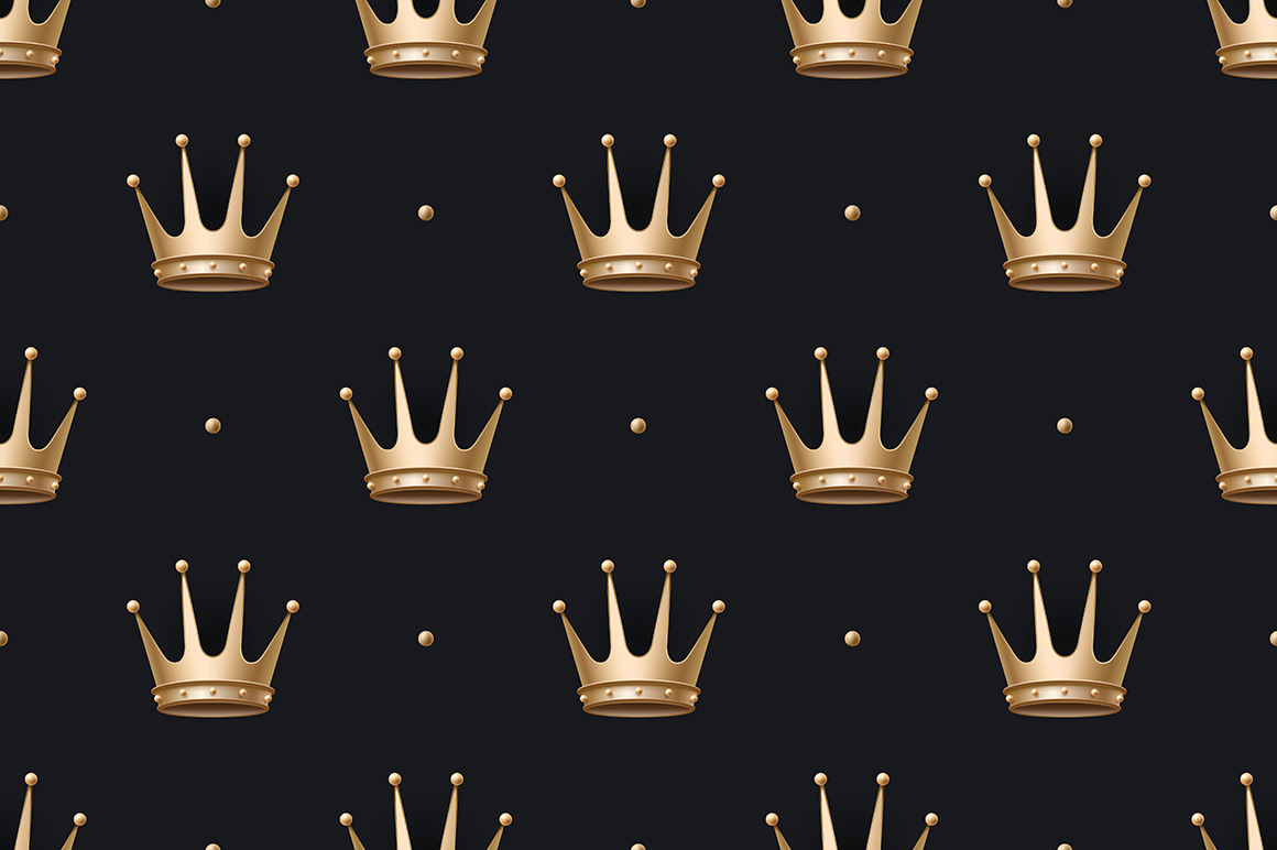 Seamless pattern with king crown, a Pattern Graphic by Foxys Graphic ...