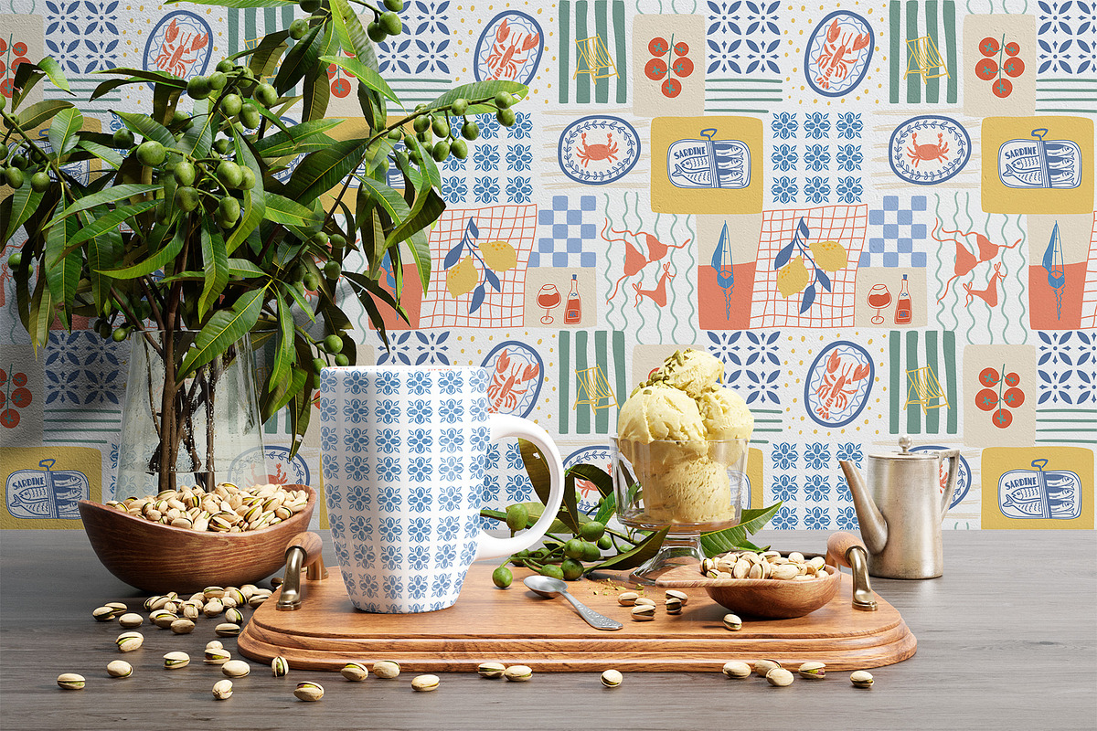 Italian Sea Vibes patterns, a Pattern Graphic by Tani Kuzminka (Photo 13 of 19)