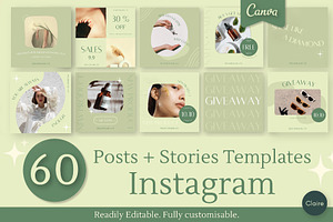 Green Skincare Instagram Creator Kit