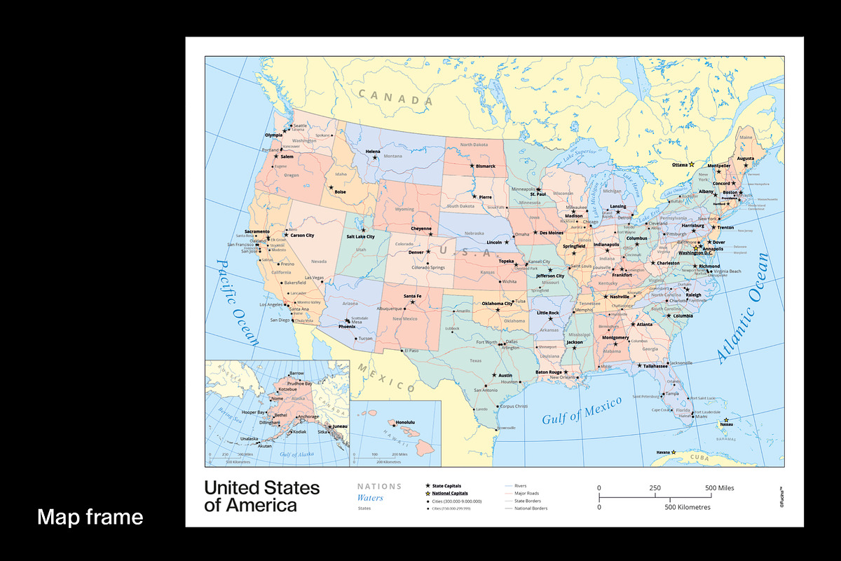 United States Vector Map, a Work Illustration by Fucina™ (Photo 2 of 7)