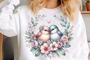 Romantic Bird Couples Clipart, an Illustration by SinaCreation (Thumbnail 7 of 11)