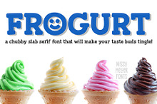 Frogurt: a fat fun slab serif font!